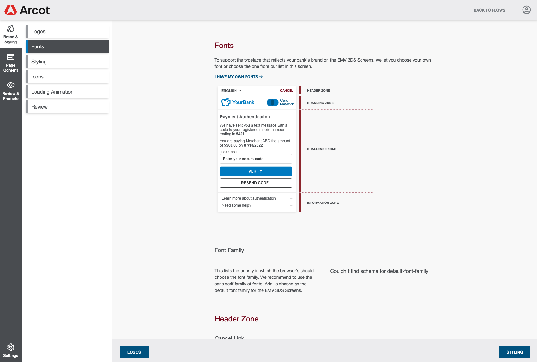 Authentication Screen Designer for Banks