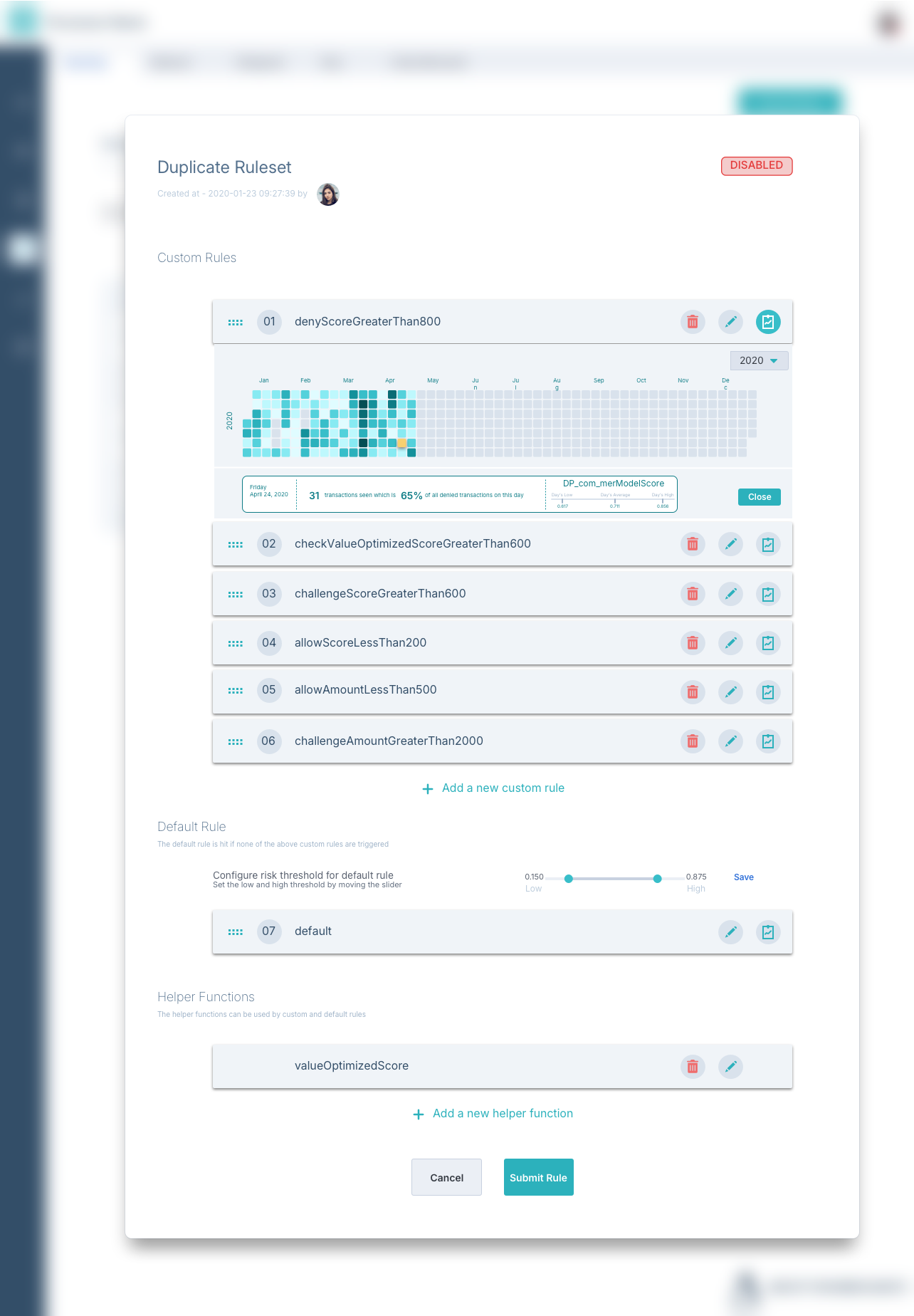 Ruleset – Rule Performance